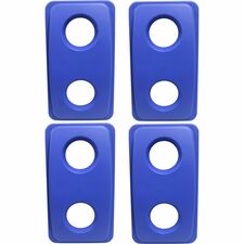 Thin Bin Round Cut Out Blue Lid