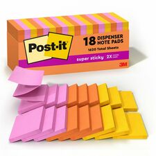 Post-it® Super Sticky Dispenser Notes - Energy Boost Color Collection