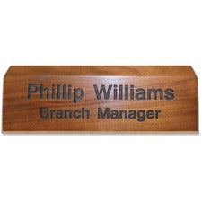 Xstamper Engraved Walnut Desk Sign