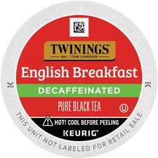 Twinings of London Decaf English Breakfast Black Tea K-Cup