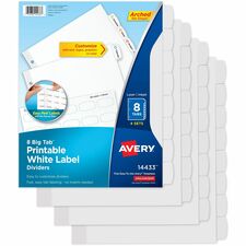 Avery® Big Tab Printable Label Dividers, Easy Peel Labels, 8 Tabs