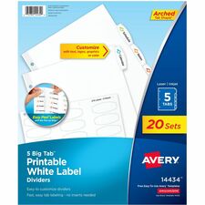 Avery Big Tab Printable White Label Dividers