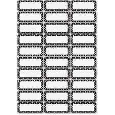 Ashley Dry Erase Black/White Dots Nameplate Magnets