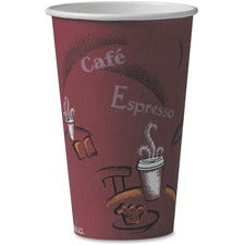 Solo 16 oz Bistro Design Disposable Paper Cups