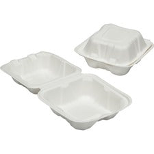SKILCRAFT® Hinged Lid Square Food Tray