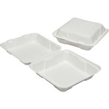 SKILCRAFT® Hinged Lid Square Food Tray