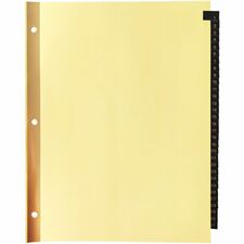 Business Source 1-31 Black Leather Tab Index Dividers