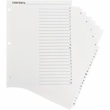 Business Source A-Z Tab Table of Contents Index Dividers
