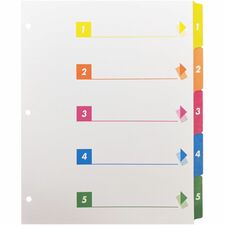 Business Source Color-coded Table of Contents/Tabs Index Dividers