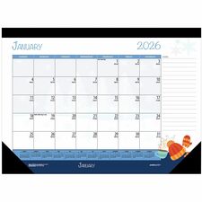 House of Doolittle Monthly Deskpad Calendar Seasonal Holiday Depictions 22 x 17 Inches