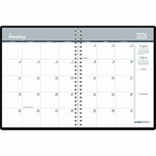 House of Doolittle Monthly Calendar Planner 2 Year Black Hard Cover 8-1/2 x 11 Inches