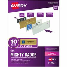 The Mighty Badge® by Avery® Mighty Badge Professional Reusable Name Badge System