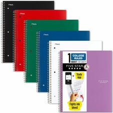 Mead Five Star Subject Spiral Notebook