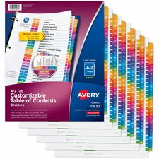 Avery® A-Z Customizable Multicolor TOC Dividers
