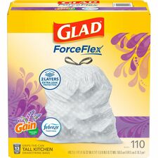 Glad ForceFlex Tall Kitchen Drawstring Trash Bags