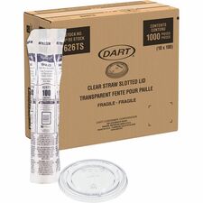 Solo Cup Straw Slotted Clear Lids