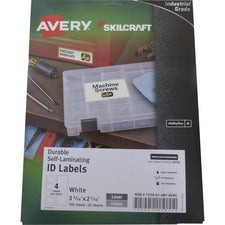 SKILCRAFT® Avery Durable Self-Laminating ID Labels