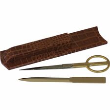 Protacini Cognac Brown Italian Patent Leather Library Set