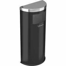 HLS Commercial 9-Gallon Half-Round Side-Entry Trash Can