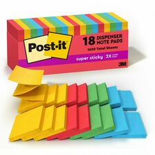 Post-it® Super Sticky Dispenser Notes - Playful Primaries Color Collection