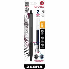 Zebra Pen G-750 Gel Retractable 0.7mm Black 1Pk
