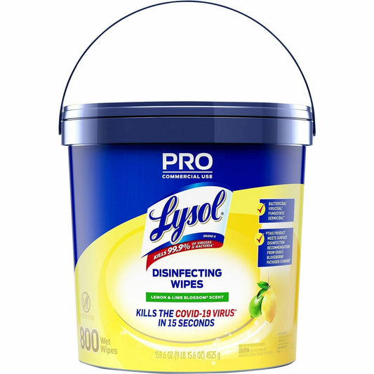 Lysol Disinfecting Wipe Bucket w/Wipes - 800 Each