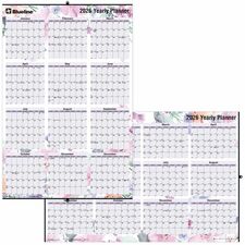 Blueline Tropical Annual Wall Calendar 24"x 36" , English