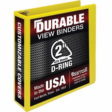 Samsill Durable Three-Ring View Binder