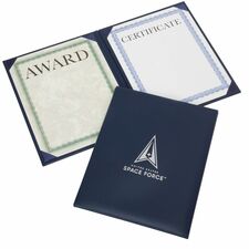 SKILCRAFT® Padded Award Certificate Binder with USSF Seal