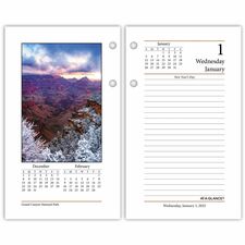 At-A-Glance Photographic Loose-Leaf Desk Calendar Refill