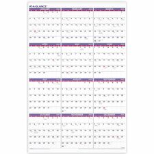 At-A-Glance Recycled Yearly Wall Calendar 24" x 36" English