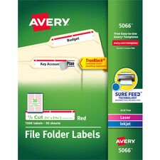 Avery TrueBlock File Folder Labels
