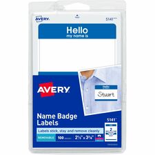 Avery® Border Print/Write Hello Name Badges