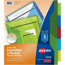 Avery® Big Tab Insertable 2-Pocket Dividers