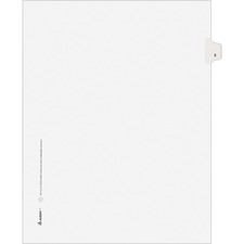 Avery® Individual Legal Exhibit Dividers - Avery Style - Unpunched