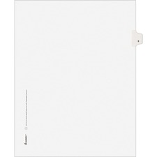 Avery® Individual Legal Exhibit Dividers - Avery Style - Unpunched
