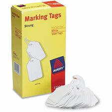 Avery® Marking Tags, Strung, 2-3/4" x 1-11/16" , 1,000 Tags (12201)