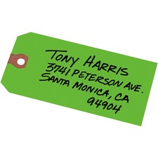 Avery® Unstrung Shipping Tags, 11.5 pt. Stock, 4-3/4" x 2-3/8" , 1,000 Green Hang Tags