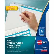 Avery® Print & Apply Translucent Dividers