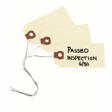 Avery® Shipping Tags with Wire, 11.5 pt. Stock, 3-1/4" x 1-5/8" , 1,000 Manila Hang Tags