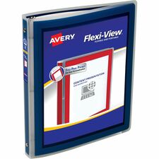 Avery® Flexi-View Binder ½" , Round Rings, Blue