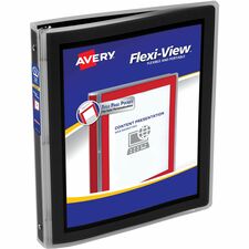 Avery® Flexi-View Binder ½" , Round Rings, Black