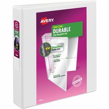 Avery® Durable View Binder 1½" , Slant D Rings, White