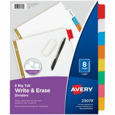 Avery® Big Tab Write & Erase 8-Tab Dividers (23079)
