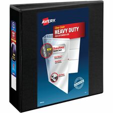 Avery® Heavy Duty View Binder 3" , One Touch Locking D Rings, Black