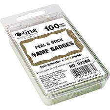 C-Line Self-adhesive Color Border Name Badges