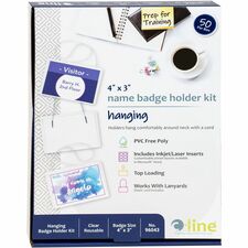C-Line Hanging Style Name Badge Holders