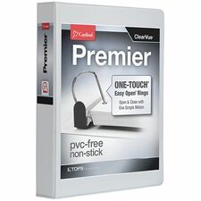 Cardinal® Premier ONE-TOUCH® Easy Open® Locking Slant-D® Rings Binder