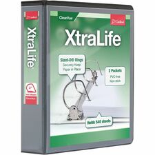 Cardinal® Xtralife ClearVue Locking Slant-D Binder