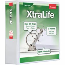 Cardinal® Xtralife ClearVue Locking Slant-D Binder
